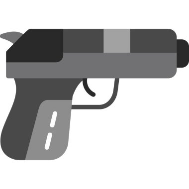 silah tabancası simgesi düz stil