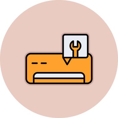 Beyaz arkaplanda izole edilmiş ana hatlı elektrikli demir ikonu. Demir demir. vektör