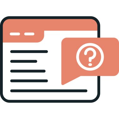 Soru işareti düz vektör simgesi