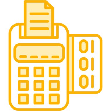 muhasebe işi hesap makinesi simgesi - taslak biçimi