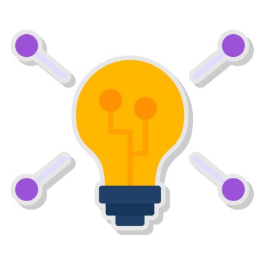 Bir fikrim var. Web simgesi basit illüstrasyon