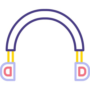 Kulaklık. Web simgesi basit illüstrasyon