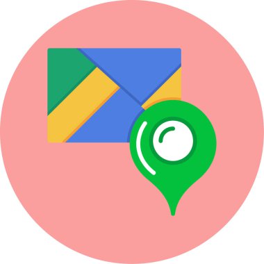 konum simgesi, vektör çizimi