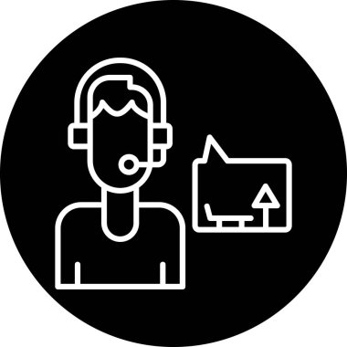 Dizüstü bilgisayarı olan bir adamın vektör çizimi