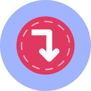 Yön. Web simgesi basit illüstrasyon