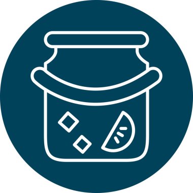 Benzersiz hap vektör çizgisi simgesi