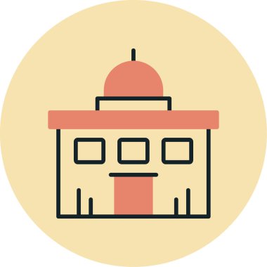 Cami simgesinin vektör illüstrasyonu