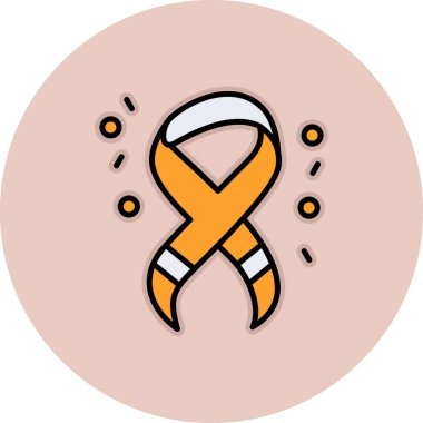 izole edilmiş renkli kurdele simgesi