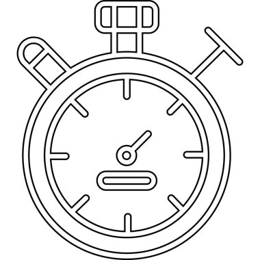 Saat kronometre simgesi ana hat biçiminde