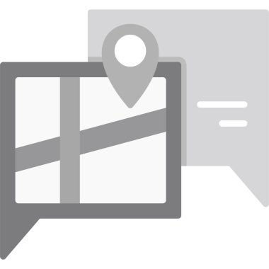 Sohbet mesajı vektör satırı, dış hat simgesi