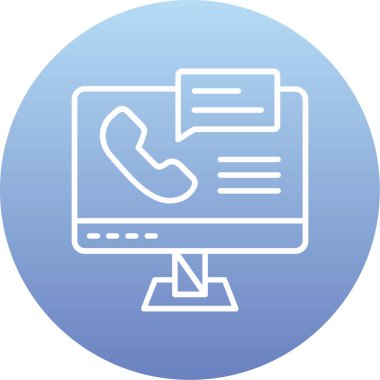 Çağrı merkezi. Web simgesi basit tasarım