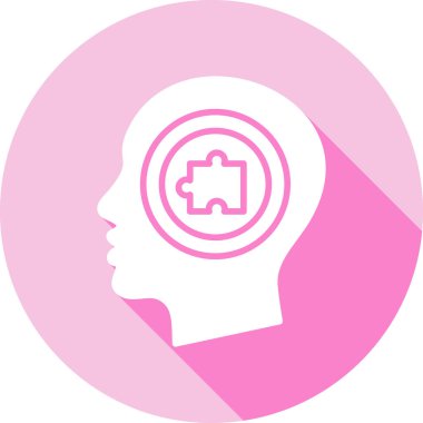 Pembe kafalı bir kadının vektör çizimi