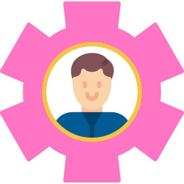 Bir insan simgesinin vektör illüstrasyonu