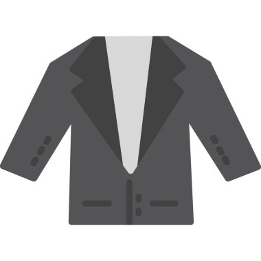 Gömlek simgesi ve vektör illüstrasyonu beyaz arkaplanda izole edildi