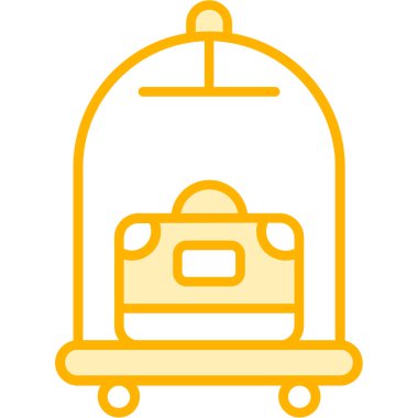 Sarı bir otobüsün vektör illüstrasyonu