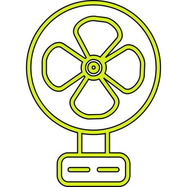 Tek bir izole fan simgesinin vektör illüstrasyonu