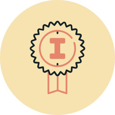 Madalya ikon vektör illüstrasyonu