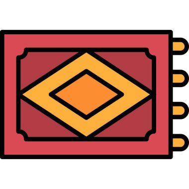 Amerikan yerlilerinin ana hatlarıyla doldurulmuş ikonu