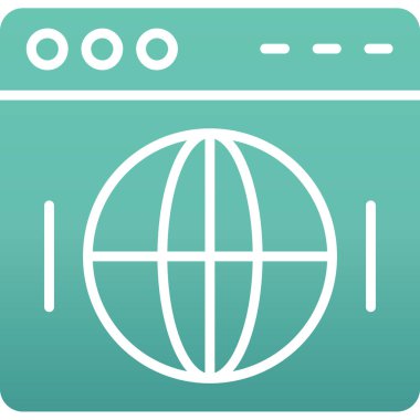 Bir dünya simgesine sahip tarayıcı penceresi