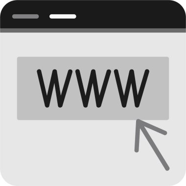 tarayıcı web arayüzü simgesi, basit vektör illüstrasyonu