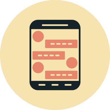 mobil uygulama. Web simgesi basit illüstrasyon