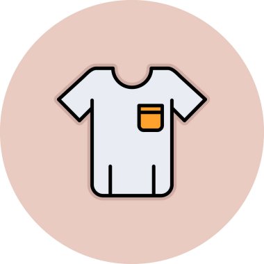 t-shirt simgesi, vektör illüstrasyonu