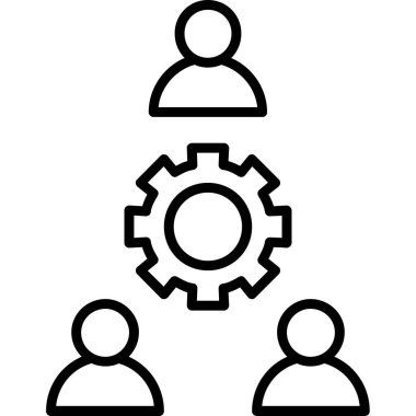 grup çalışması insan simgesi, özet vektörü