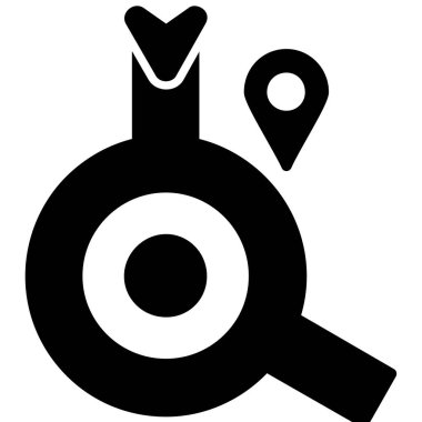 konum haritası pin simgesi katı biçiminde