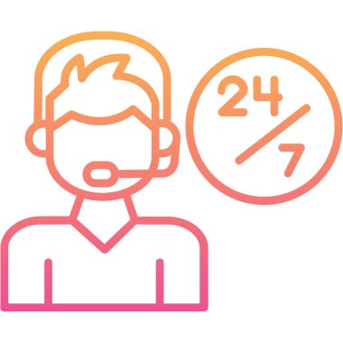 Müşteri servisi vektör simgesi düzenlenebilir