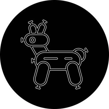 Robot simgesinin vektör illüstrasyonu, teknoloji kavramı