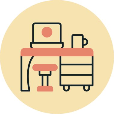 Mobilya simgesinin vektör illüstrasyonu