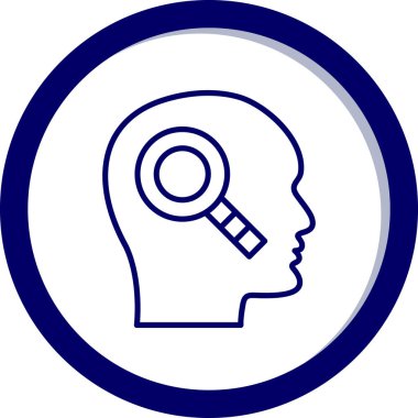 Beyin. Web simgesi basit illüstrasyon