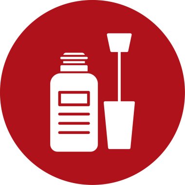 İlaç şişesi simgesinin vektör illüstrasyonu