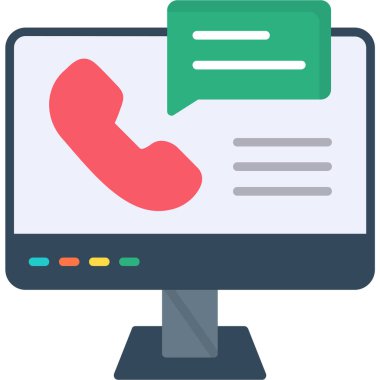 Çağrı merkezi. Web simgesi basit tasarım