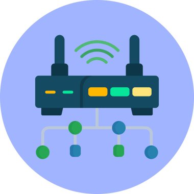 router web simgesi basit illüstrasyon