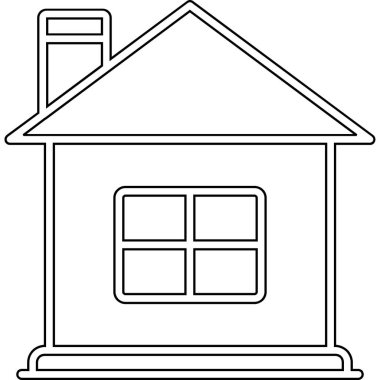 Beyaz arkaplanda ev cephesi izole edildi, vektör illüstrasyonu