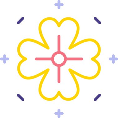 çiçek simgesi vektör illüstrasyonu