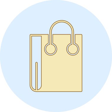 Alışveriş Torbası. Web simgesi basit illüstrasyon