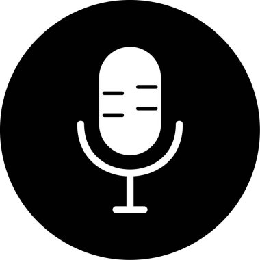Mikrofon. Web simgesi basit tasarım