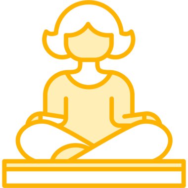 Kadın. Web simgesi basit illüstrasyon