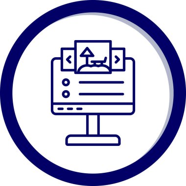 Lcd vektörü simgesi, illüstrasyon