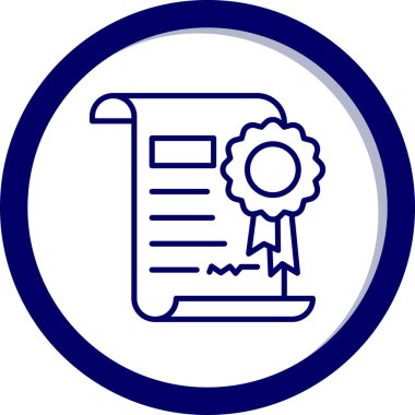 diploma. Web simgesi basit illüstrasyon