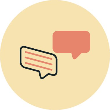 Sohbet simgesi vektör illüstrasyonu