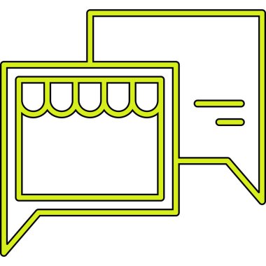 Sohbet balonu simgesi, vektör illüstrasyonu