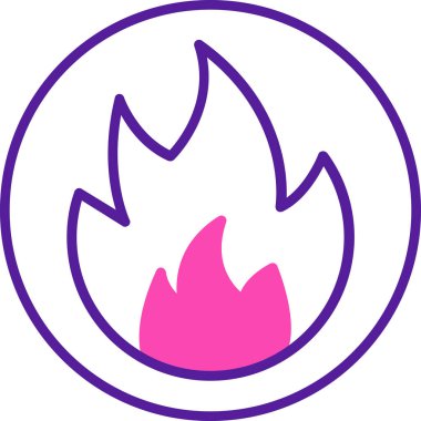 Alev simge vektör çizim