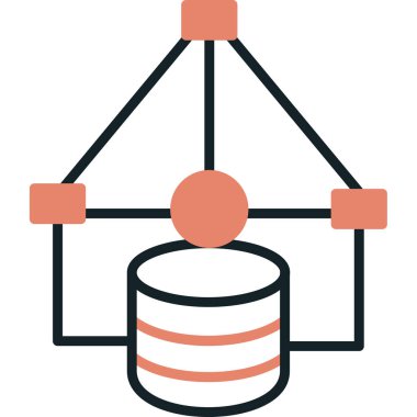 Sunucu. Web simgesi basit illüstrasyon