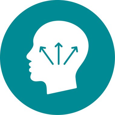 İnsan kafası yuvarlanmış vektör simgesi