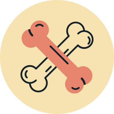 Kemik. Web simgesi basit illüstrasyon