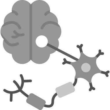 Beyin ikonu. vektör illüstrasyonu.