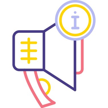 Konuşmacı. Web simgesi basit illüstrasyon